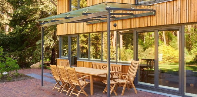 Terrassenueberdachung glas Referenzen Glaserei Richter