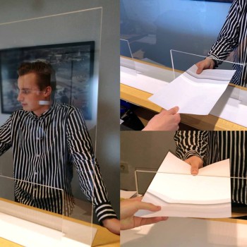 Hustenschutz aus plexiglas corona Glaserei richter